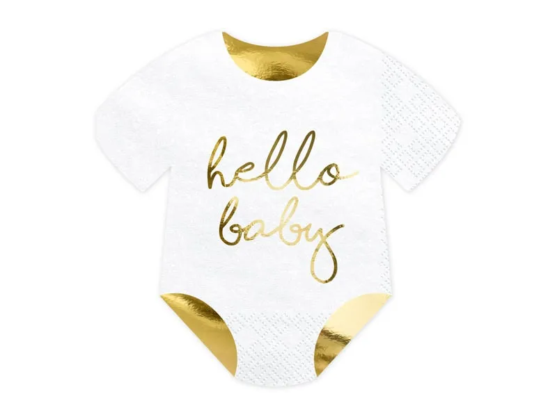 Serviette forme Body Bébé Lot ​Boulangerie Pâtisserie Pain Levain Viennoiseries