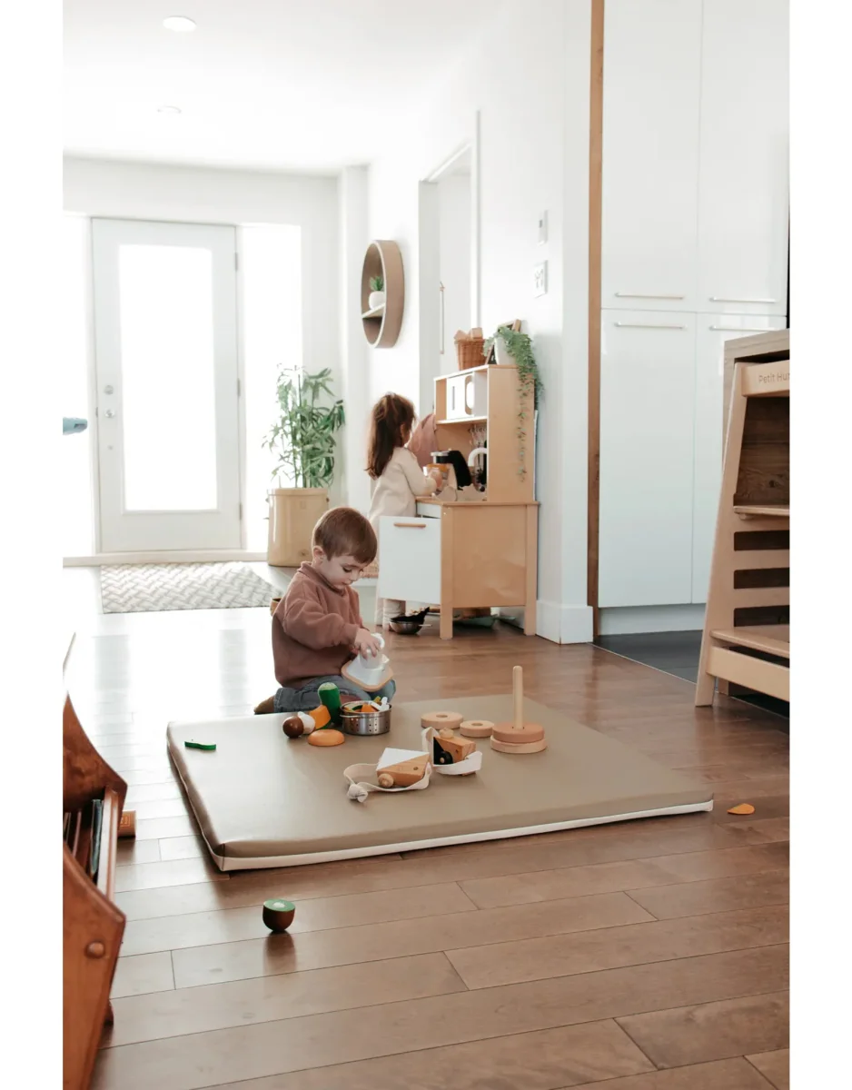 Tapis Jeux Rembourré Cuir Végétalien KAM Boutique Maman Bébé Produits Essentiels Quotidien