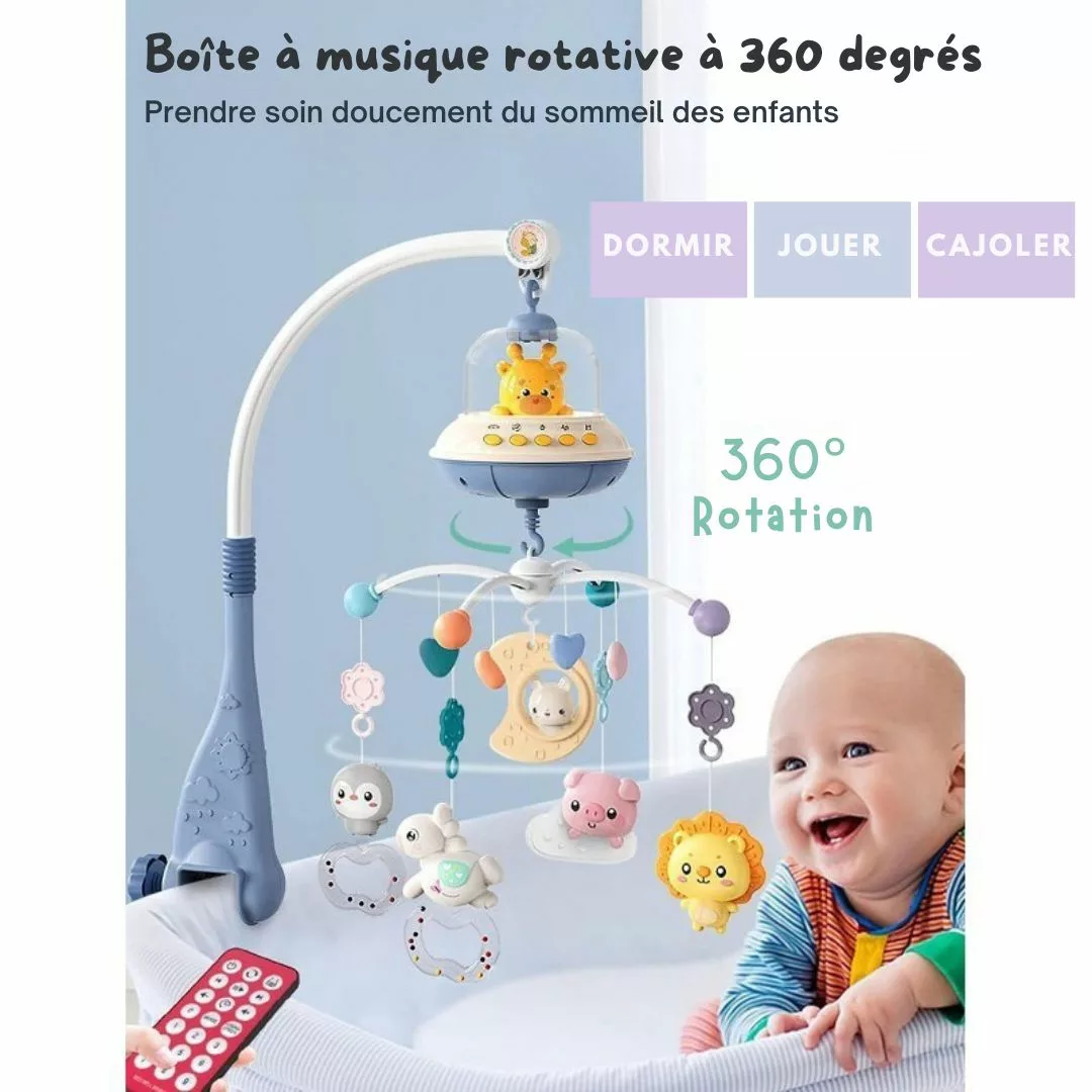 Mobile musical bébé Apaisant décoratif sommeil paisible Cadeau naissance idéal Éclairage qualité frais port offerts