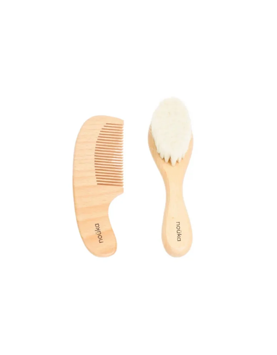 Ensemble brosse et peigne pour bébé - Noüka - Boutique ENSEMBLE Maman & Bébé – Produits Essentiels au Quotidien