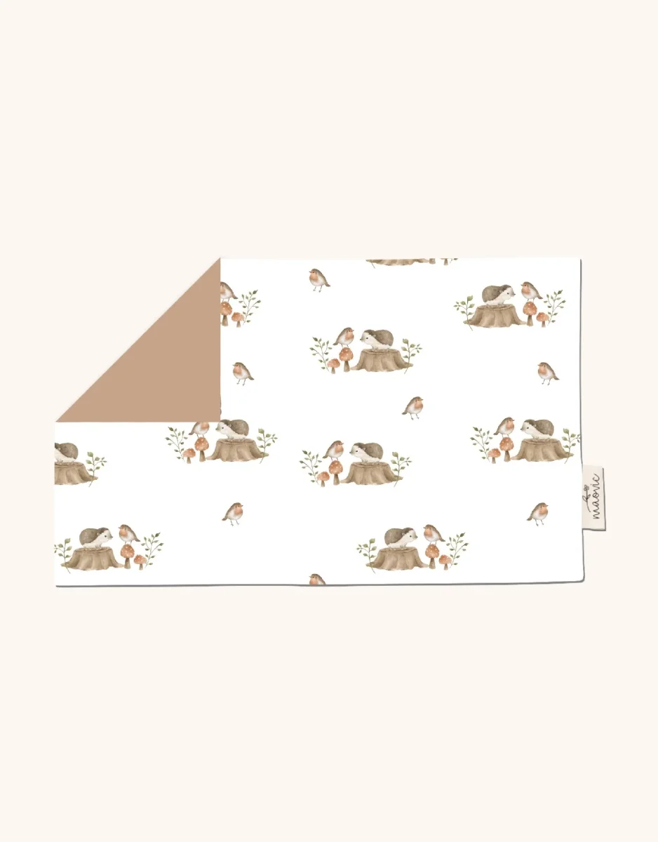 Housse pour Oreiller Mini - Erin l'hérisson - Maovic - Boutique Maman & Bébé – Produits Essentiels au Quotidien Lange hérisson marron bleu