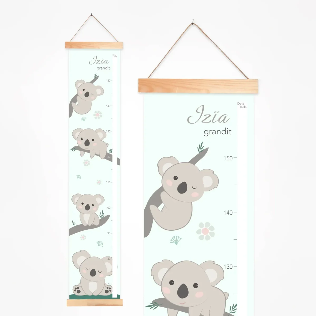 Toise bébé personnalisée thème koalas - Boutique Bébé en Ligne : Soins, Jouets et Articles Maison - Live pets