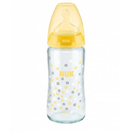 Nuk Biberon En Verre First Choice Français 0-6 Mois Jaune 240ml - Saldi Straordinari – Offerte Speciali Disponibili Adesso