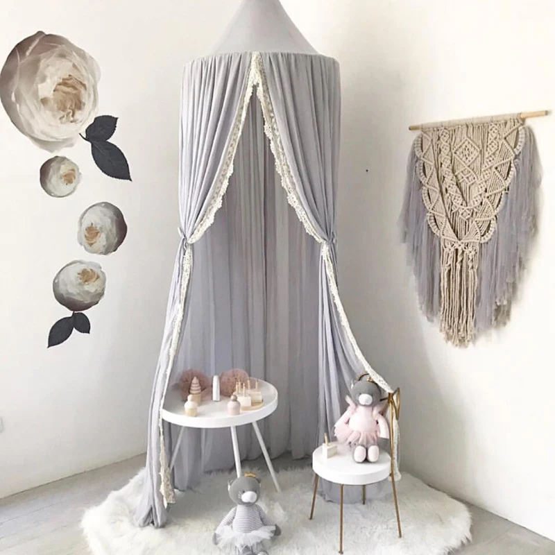 Ciel de Lit - à Dentelle | Gris - Boutique Maman & Bébé – Produits Essentiels au Quotidien Ciel de Lit Bébé | Couleur Sable | Univers Ciel de Lit