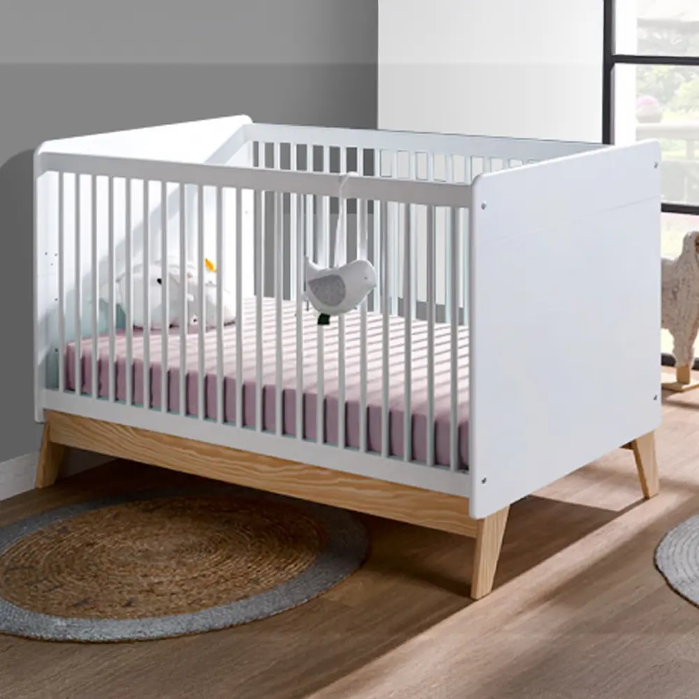 Lit bébé transformable en petit lit HARMONIE blanc et pin - Boutique Bébé en Ligne : Soins, Jouets et Articles Maison - {'count': 1, 'name': 'Petite'}