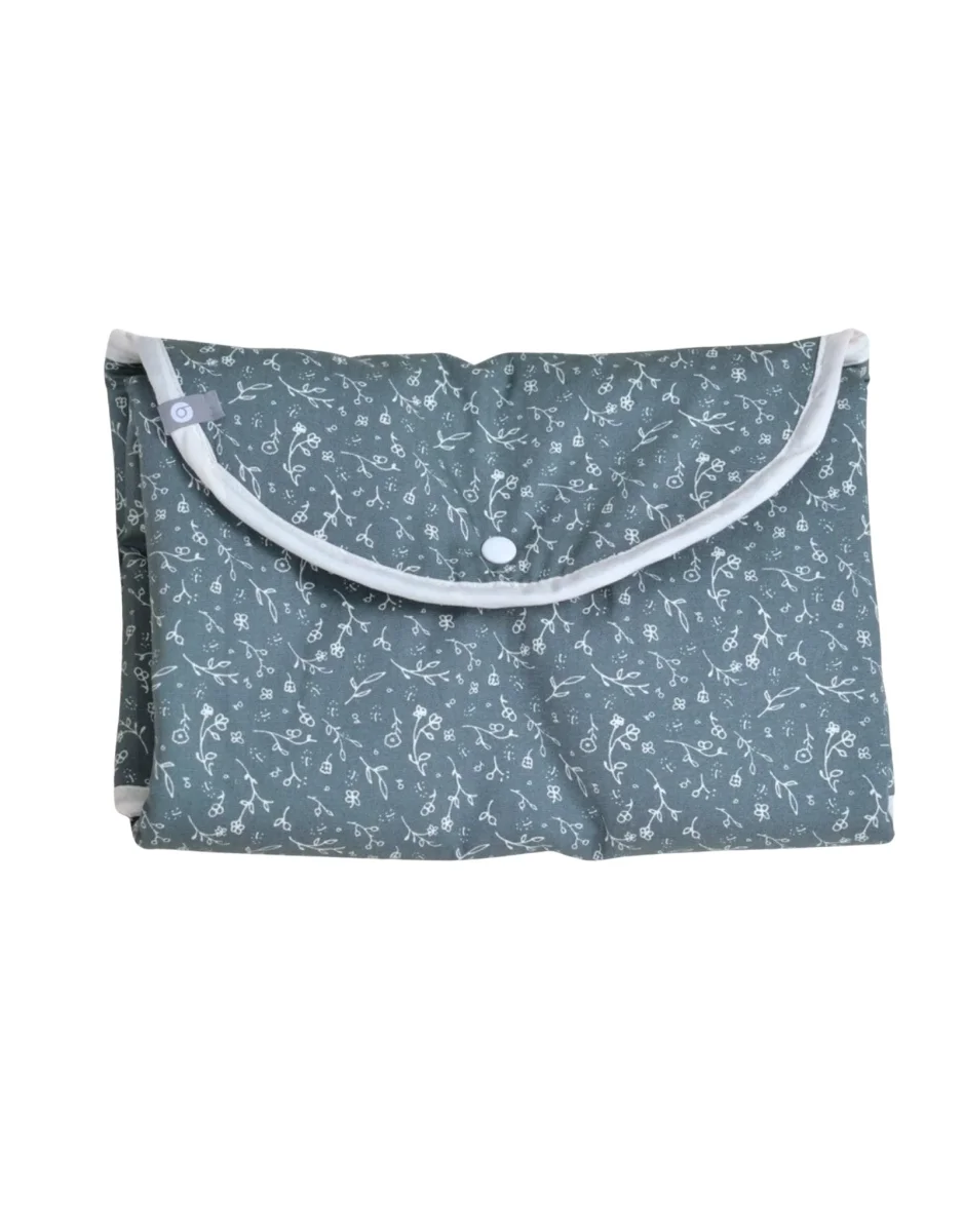 Matelas bébé Sarcelle petites fleurs Bambino Baluchon Boutique Maman Bébé Produits Essentiels Quotidien