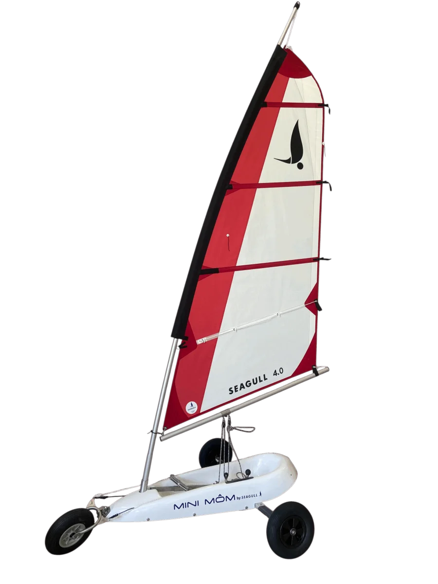 MINI MOM Essentiel voile 4.0 m² à ris MS2 Blanc/Rouge - Outdoor Sports Shop – Bons Plans Randonnée & Trekking