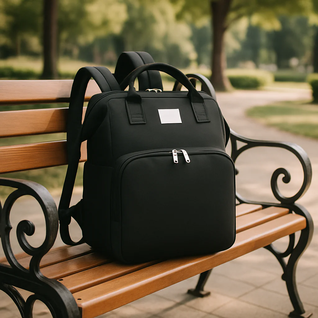 Sac à langer noir | Le sac du heros - Boutique Bébé en Ligne : Soins, Jouets et Articles Maison Sac à langer COLINA gaze de coton - blanc, Puériculture