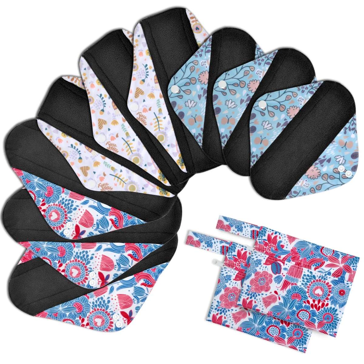 Serviettes Hygiéniques réutilisables et lavables 9 pièces - Boutique Bébé en Ligne : Soins, Jouets et Articles Maison - {'count': 1, 'name': 'fille'}