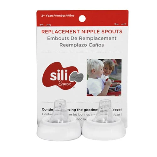Sili Squeeze - Embouts de Remplacement - 2+ Ans||Sili Squeeze - Replacement Nipple Spouts - 2+ Years - Boutique Bébé en Ligne : Soins, Jouets et Articles Maison - {'count': 2, 'name': 'Con'}