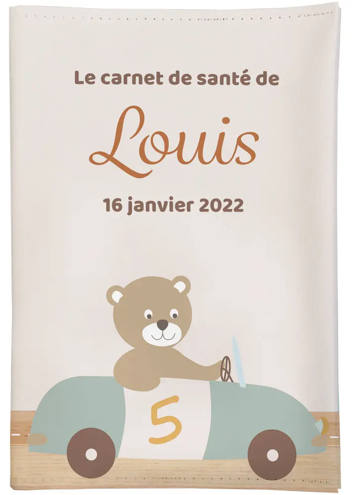 Protège carnet de santé ourson – Bébé garçon personnalisé - Boutique Bébé en Ligne : Soins, Jouets et Articles Maison - sauthon carnet santé ourson ligne soin jouet article