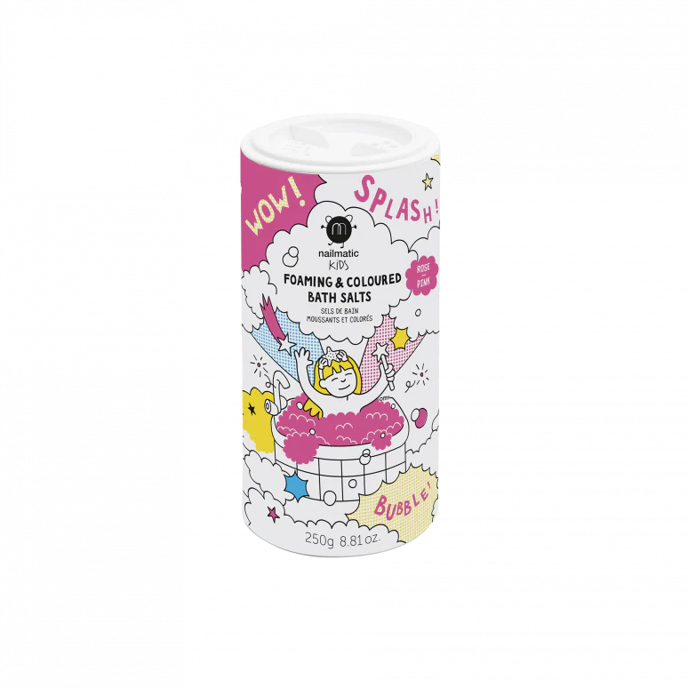 Nailmatic - Sels de Bain Moussants & Colorés - Rose||Nailmatic - Foaming & Colored Bath Salts - Pink - Boutique Bébé en Ligne : Soins, Jouets et Articles Maison - {'count': 1, 'name': 'mousse'}