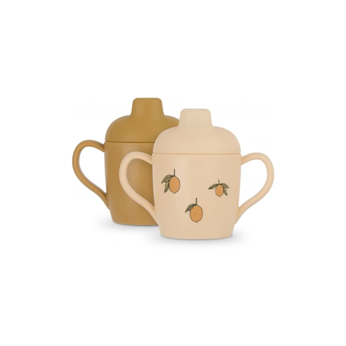 Konges Slojd - Duo Verre à Bec - Citron||Konges Slojd - 2 Pack Sippy Cups naissance - Lemon - Boutique Bébé en Ligne : Soins, Jouets et Articles Maison