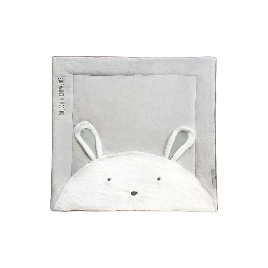 Doudou et Compagnie Tapidou – Lapin perle – 100 x 100 cm - ​Boulangerie-Pâtisserie | Pain au Levain & Viennoiseries​ Augustin, le Lapin - Tartine et Chocolat