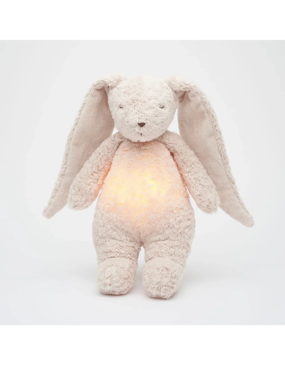 Peluche 68/053 Sonore en Coton Biologique avec Veilleuse 2.0 - Lapin Rose - Moonie - Boutique Maman & Bébé – Produits Essentiels au Quotidien