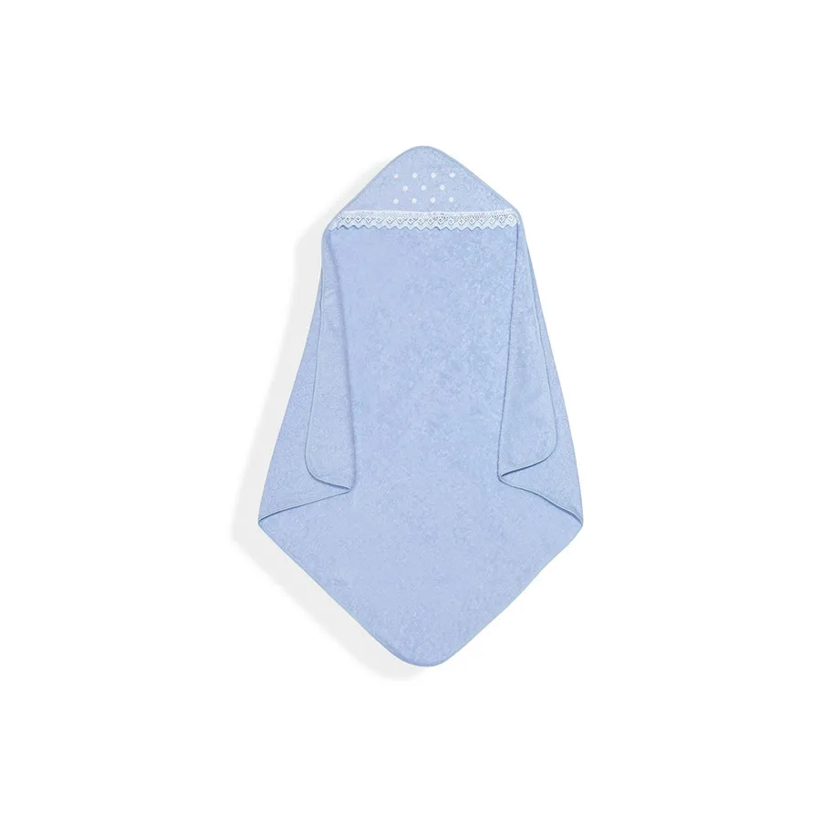 Interbaby Cape Pascal De Bain-100X100-400 Gsm Coton Terry-Mod.Bodoques-Bleu - ​Boulangerie-Pâtisserie | Pain au Levain & Viennoiseries