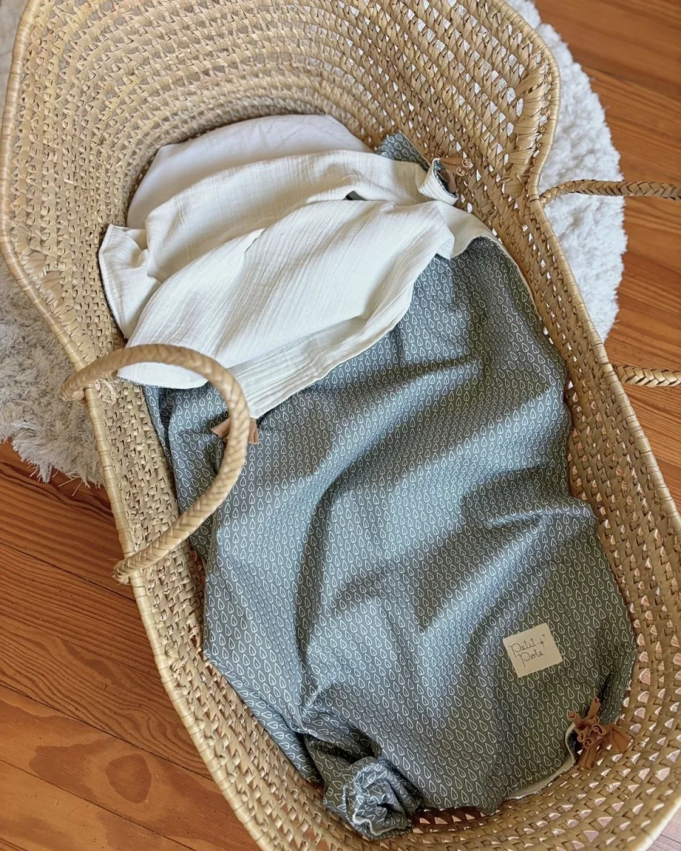 Couverture légère Sauge Coton Boutique Maman Bébé Produits Essentiels Quotidien
