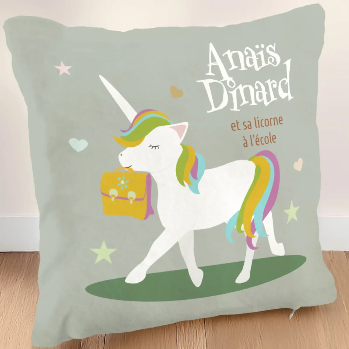 Coussin sieste maternelle licorne école Boutique Bébé Ligne Soins Jouets Articles Maison