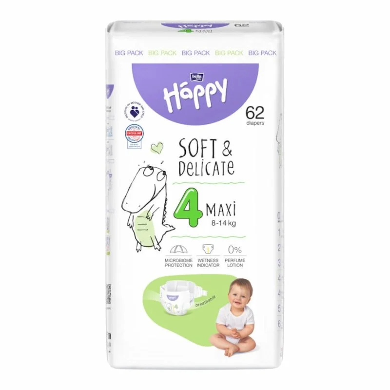 Couches Happy 8-14 kg Taille 4 62 Pcs - ​Boulangerie-Pâtisserie | Pain au Levain & Viennoiseries​ Ligne de production de pain industrielle automatique - Machines Gondor