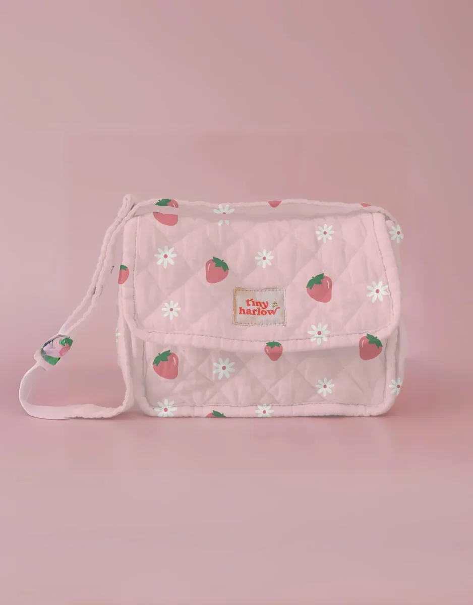 Ensemble Sac Poupée fraises Harlow Boutique Maman Bébé Produits Essentiels Quotidien