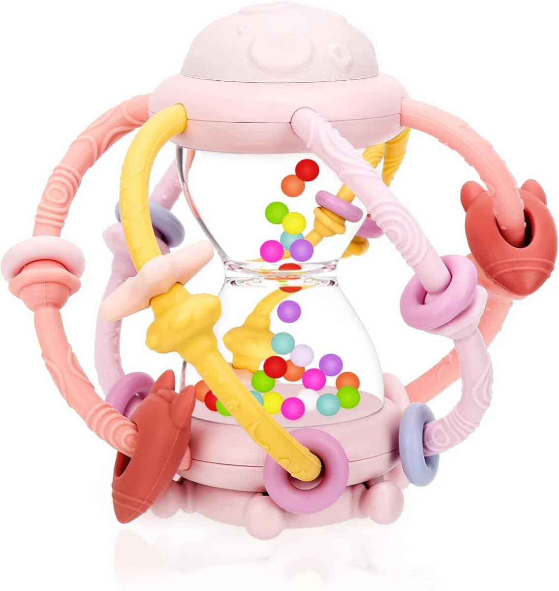 Jouet d’éveil Montessori balle préhension anneau dentition bébé Vins Rouges Harmonieux Occasion