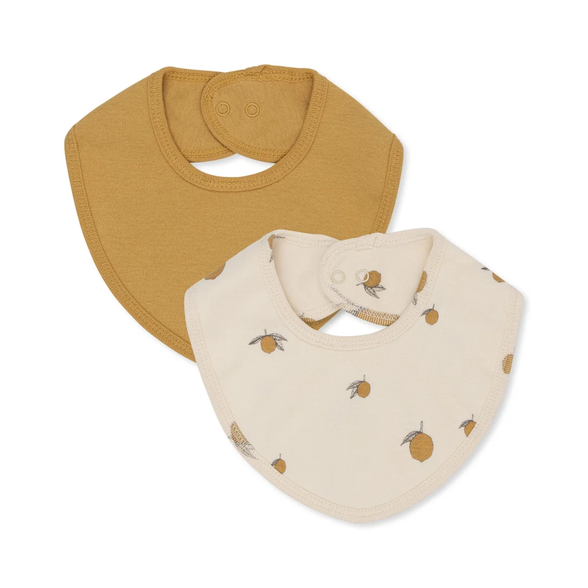 Konges Slojd - Ensemble de 2 Bavoirs - Citron||Konges Slojd - Pack of 2 Bibs - Lemon - Boutique Bébé en Ligne : Soins, Jouets et fantaisies Articles Maison
