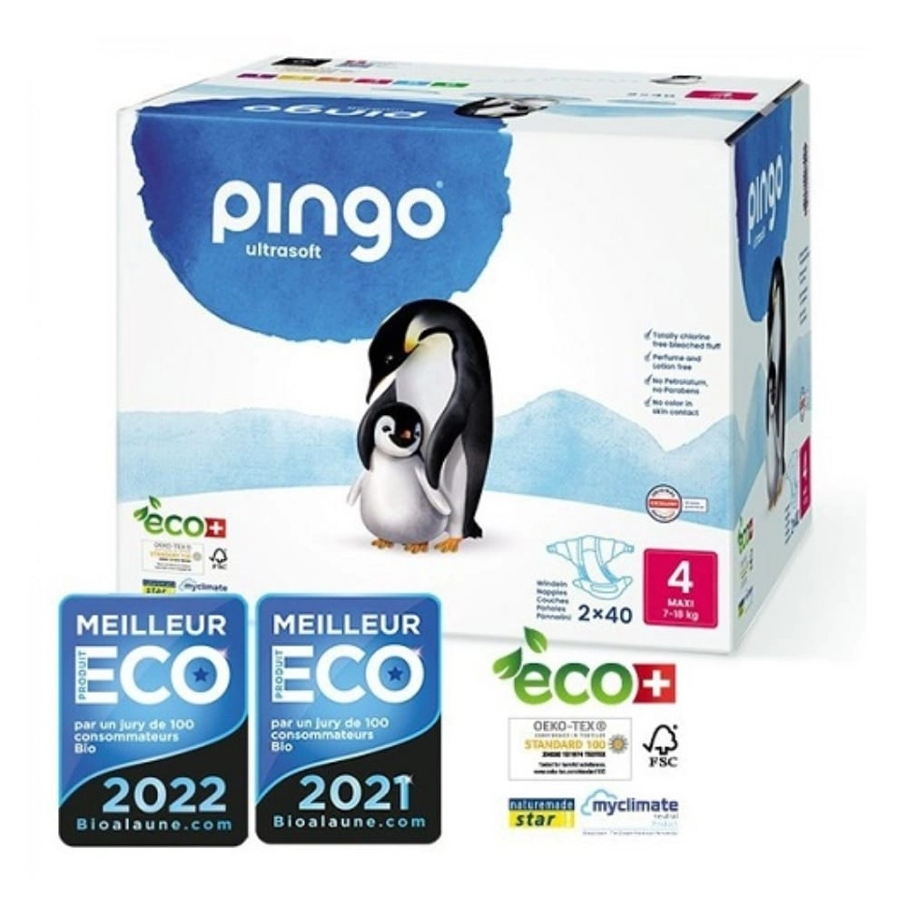 PINGO – Couches Kruidvat Jetables Taille 4 (7-18kg ) Maxi – 2x40u - Saldi Straordinari – Offerte Speciali Disponibili Adesso