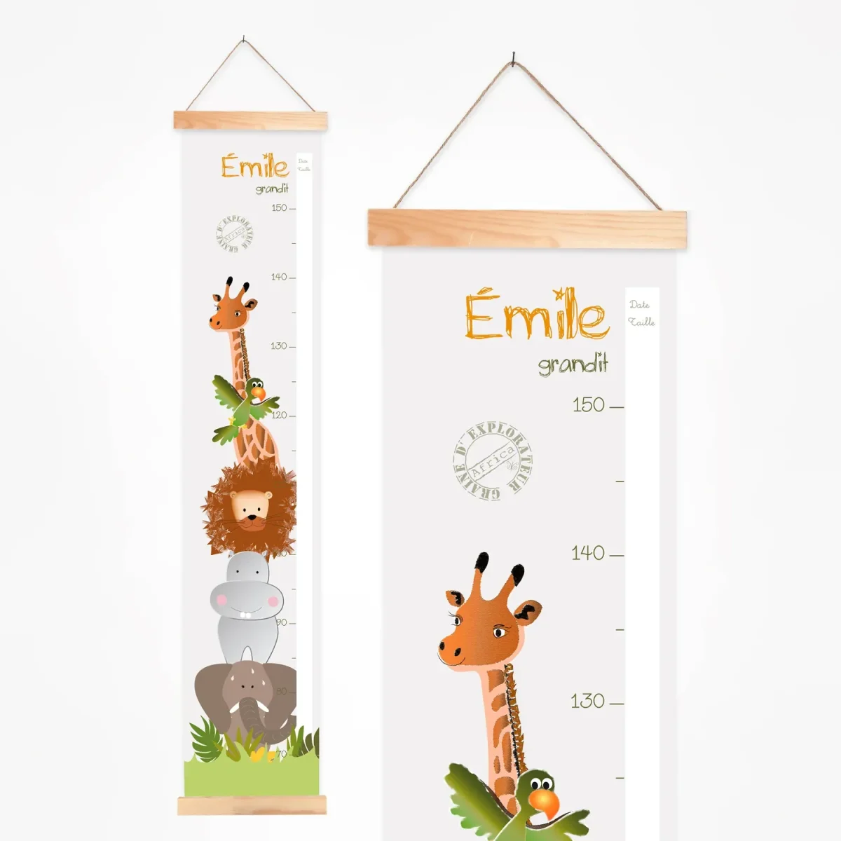 Toise Small bébé personnalisée des animaux de la jungle les uns sur les autres - Boutique Bébé en Ligne : Soins, Jouets et Articles Maison