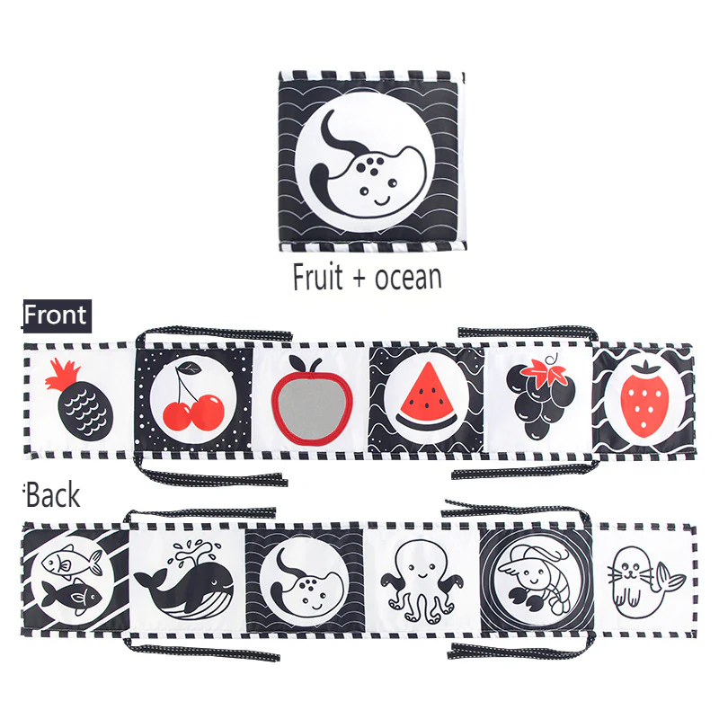 Livre tissu contrasté Noir et Blanc Montessori - Boutique Maman & Bébé – Produits Essentiels au Quotidien Livre Tissu Bébé Eveil, Livre Noir et Blanc Bébé 0 12 Mois | Idéal pour le  développement visuel et le temps du ventre, jeu bébé Montessori, doux, sûr  et lavable (0-12 mois) :