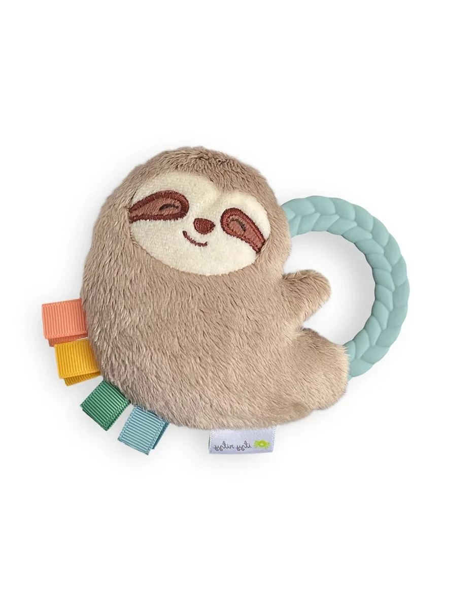 Hochet en peluche avec anneau de dentition - Itzy Ritzy - Boutique Maman & Bébé – Produits Essentiels au doudou Quotidien