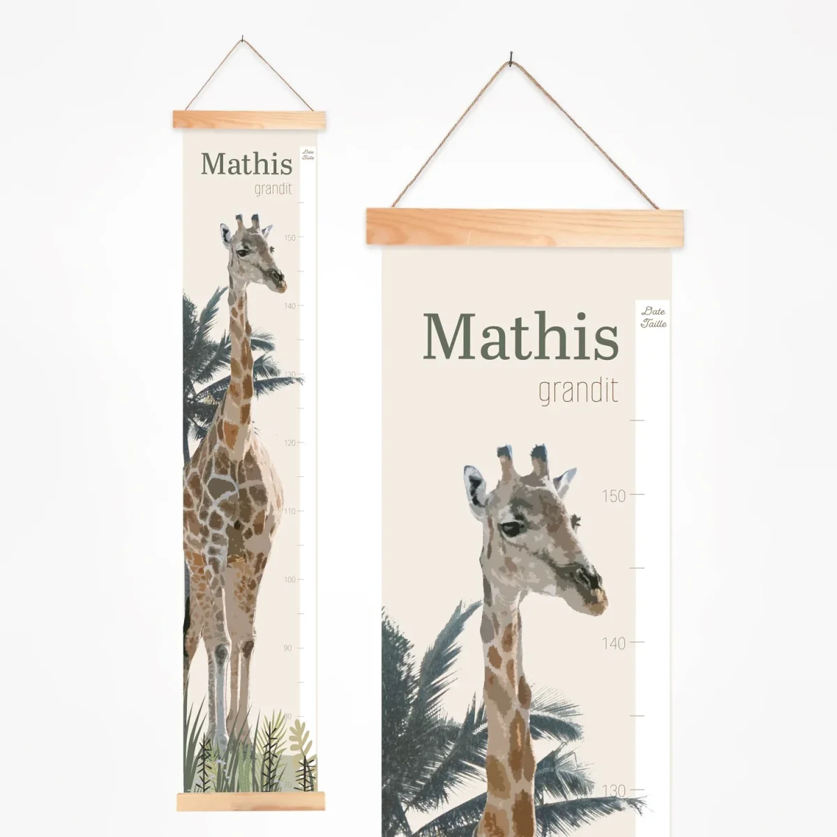 Toise enfant personnalisée de la girafe dans la jungle - Boutique Bébé girafe en Ligne : Soins, Jouets et Articles Maison