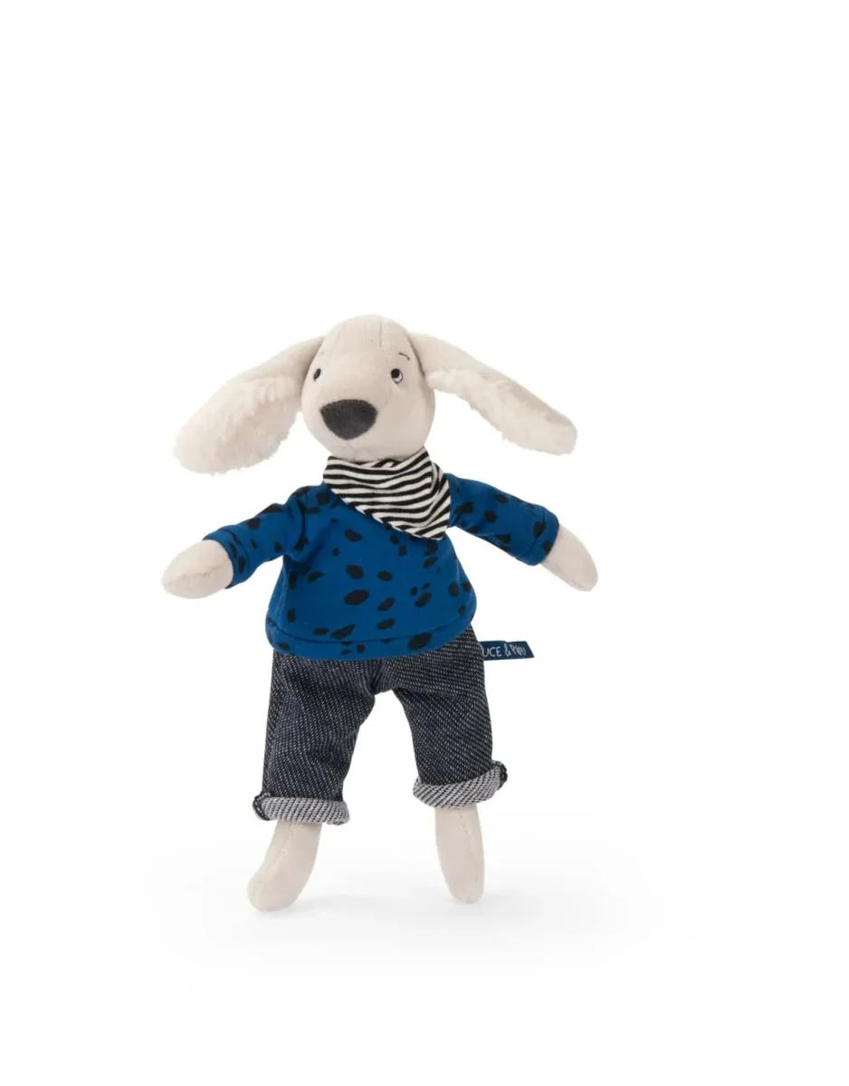 Peluche Pilou chien boîte Puce amp Pilou Moulin Roty Boutique Maman Bébé Produits Essentiels Quotidien