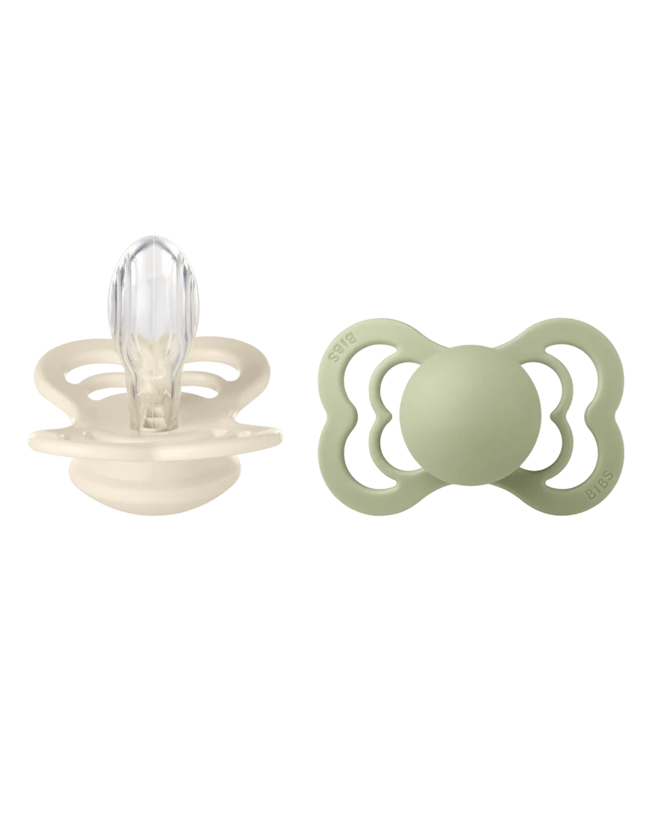 BIBS tétine Taille 1 Ivoire/Sage Silicone Suprême 2pcs - E-shop mondial – Produits durables, modernes et accessibles partout Tétines silicone midi taille 1 - lot de 2