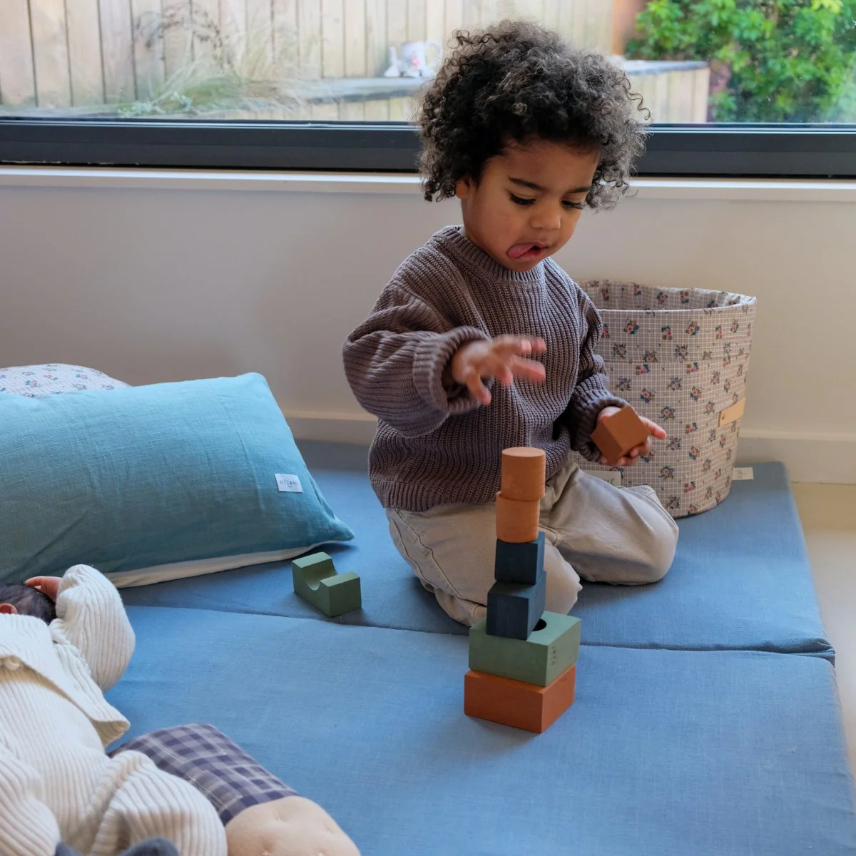 Tapis de vie Denim Éveil - Boutique Maman & Bébé – Produits Essentiels au Quotidien