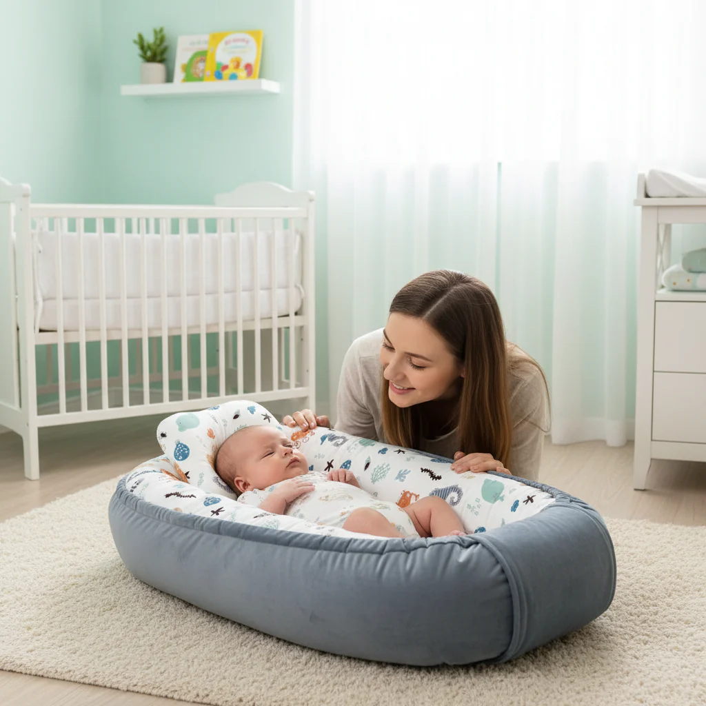 Cocon Bebe Ocean Nid Douillet 90x50 cm Ciel Boutique Maman Bébé Produits Essentiels Quotidien