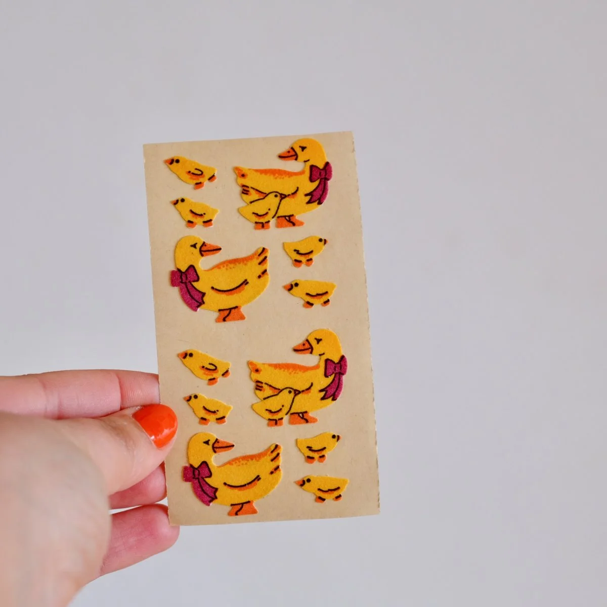 Stickers Vintage Canards et Canetons Velours - Organisation de la maison avec des solutions lavable de rangement