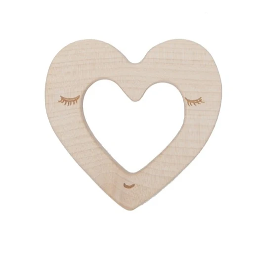 Wooden Story - Jouet de Dentition - Coeur||Wooden Story - Teether - Heart - Boutique Bébé en Ligne : Soins, Puériculture Jouets et Articles Maison