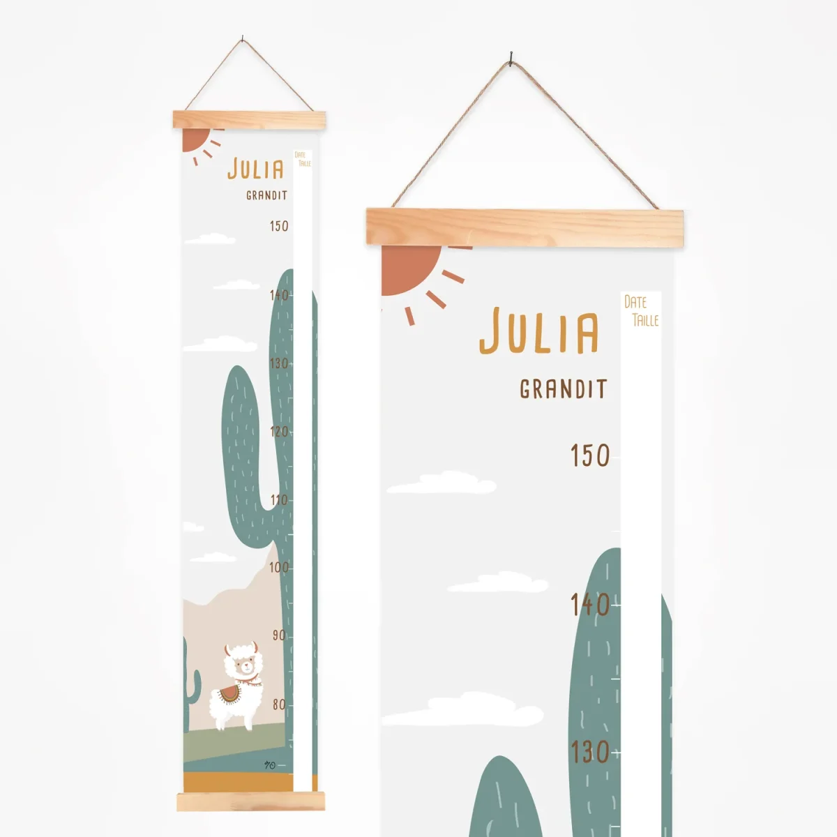 Toise bébé personnalisée thème lama ambiance sud-américaine - Boutique Bébé en Ligne : Soins, Jouets et Articles chambre Maison