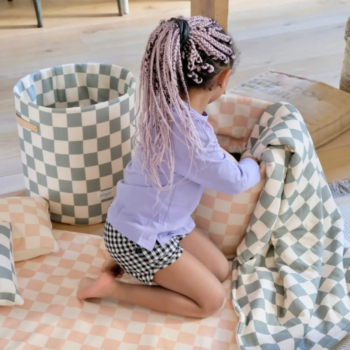 Maxi Douillette Damier Céladon - Boutique Maman & Bébé – Produits Essentiels au Quotidien - babycalmine amp bébé produit