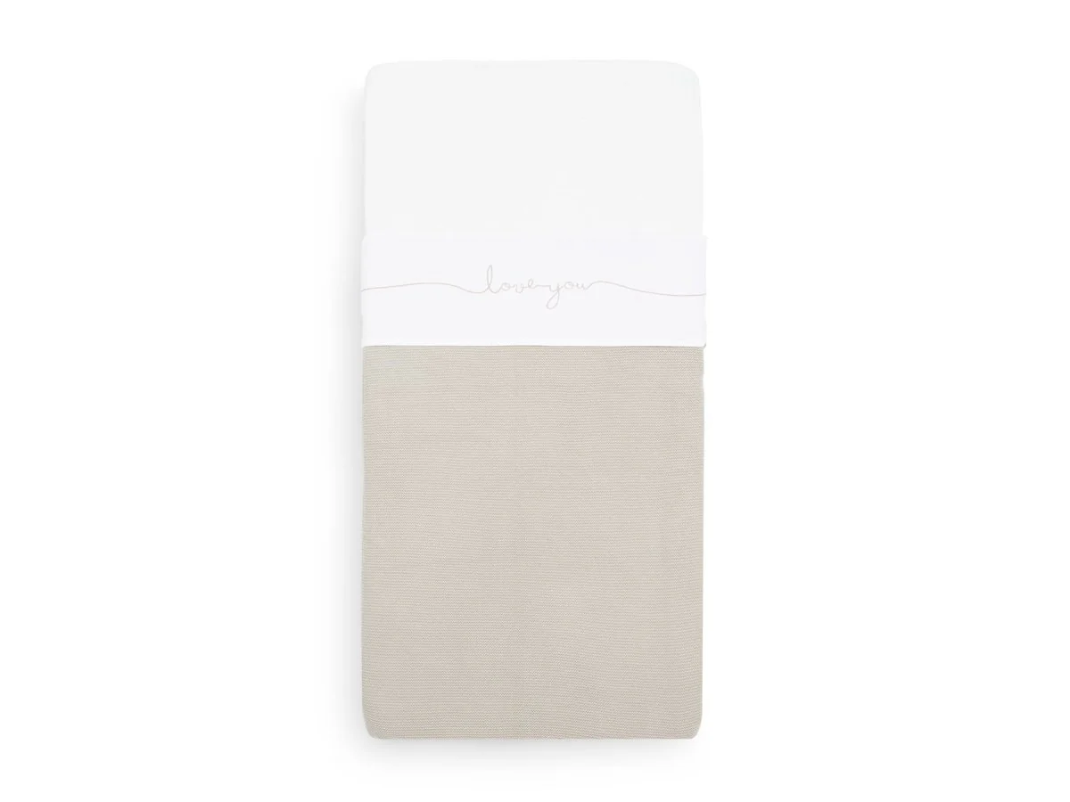 Jollein Drap de lit Love You Nougat 120x150cm - E-shop mondial – Produits durables, modernes et Tête accessibles partout