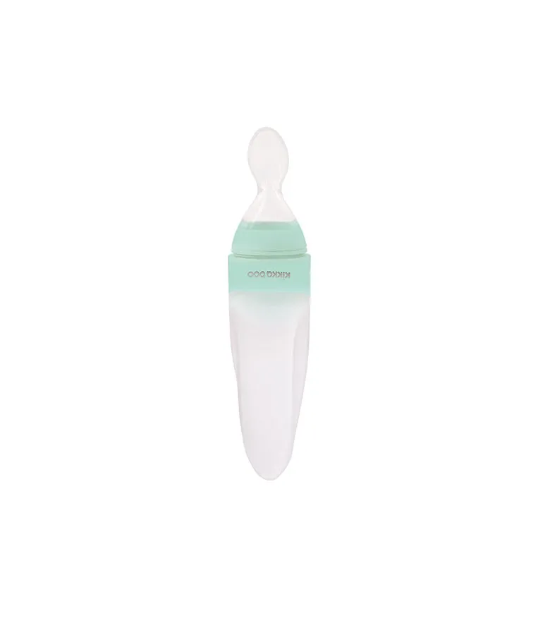 Kikkaboo Squeeze souple en silicone avec cuillère Rocket Mint 90ml - Chevalier ​Boulangerie-Pâtisserie | Pain au Levain & Viennoiseries