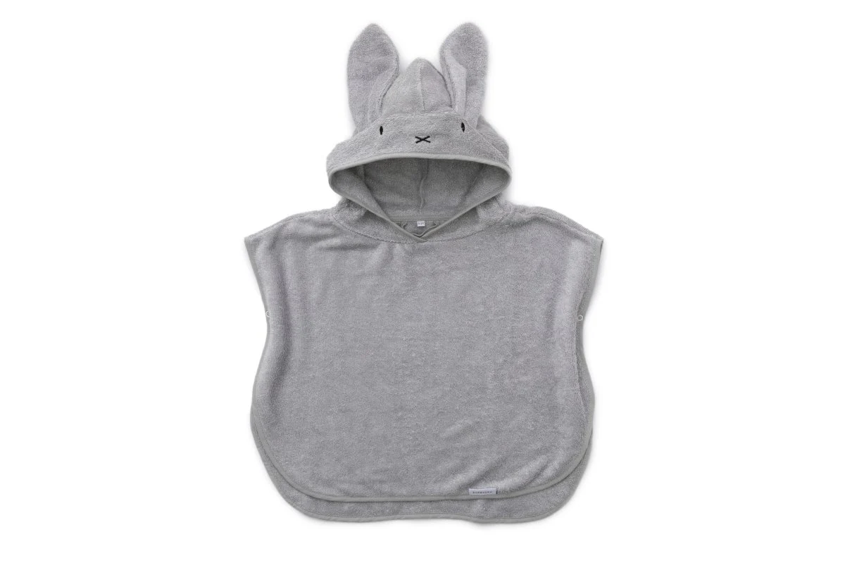 Bamboom Poncho de bain Gris 0-2 ans - E-shop mondial – Produits durables, modernes et accessibles partout Poncho en serviette - Nouvelle étiquette – Posidonie