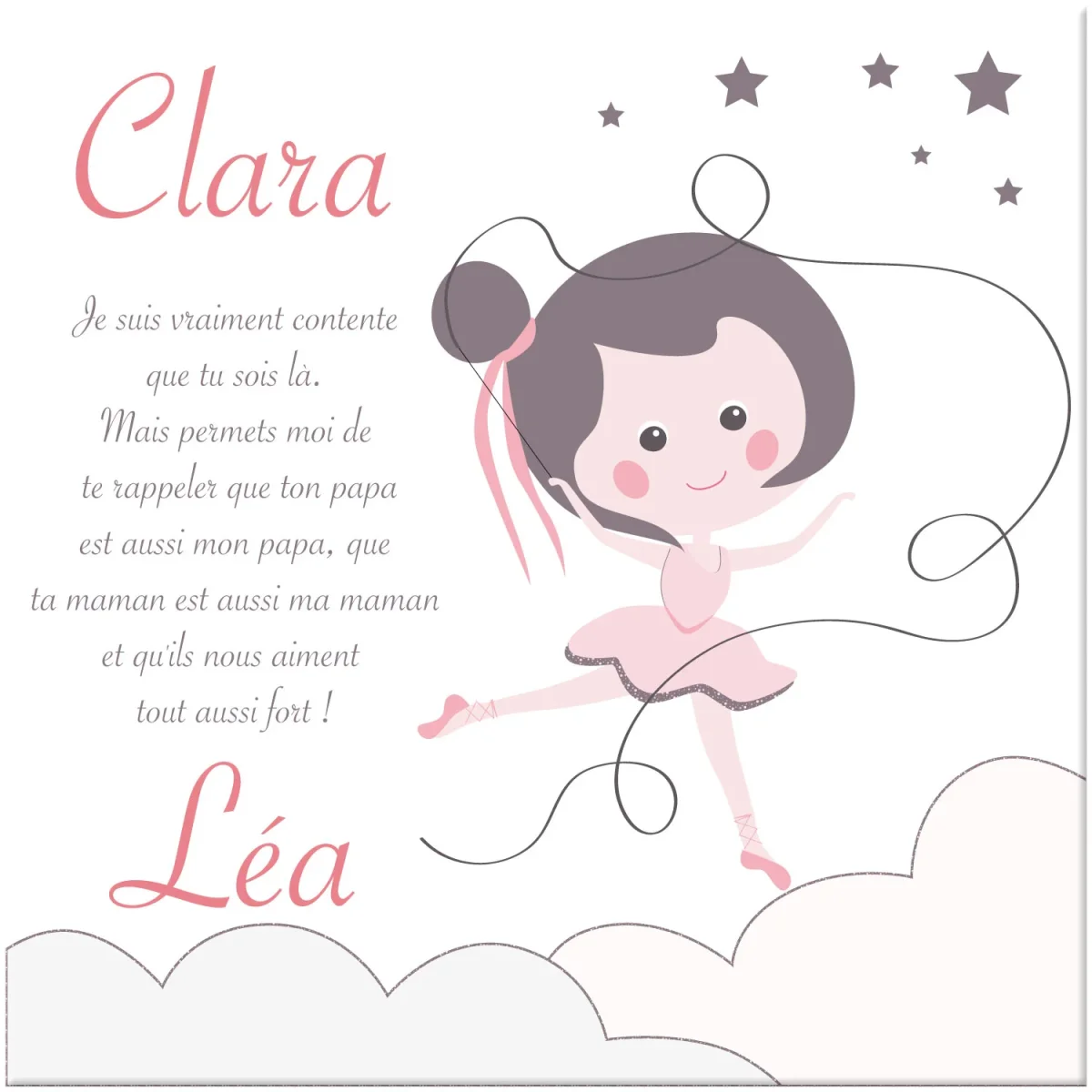 Toile spéciale arrivée p'tite soeur sur le thème danseuse - Boutique Bébé en Ligne : Soins, Jouets et Articles Maison - {'count': 1, 'name': 'libres'}