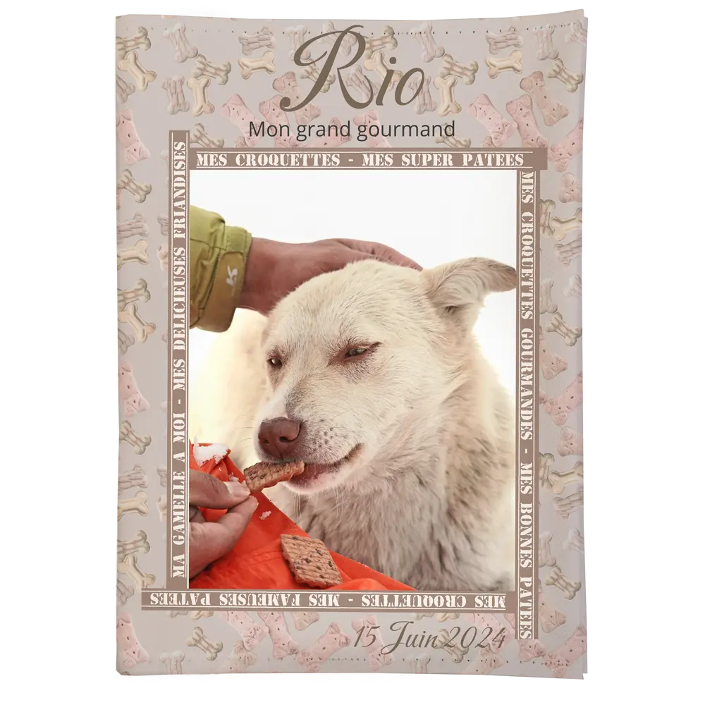Pochette carnet de santé pour chien gourmand à personnaliser - Boutique Bébé en Ligne : Soins, Jouets et Articles Maison Clinique Vétérinaire de Leforest | Leforest