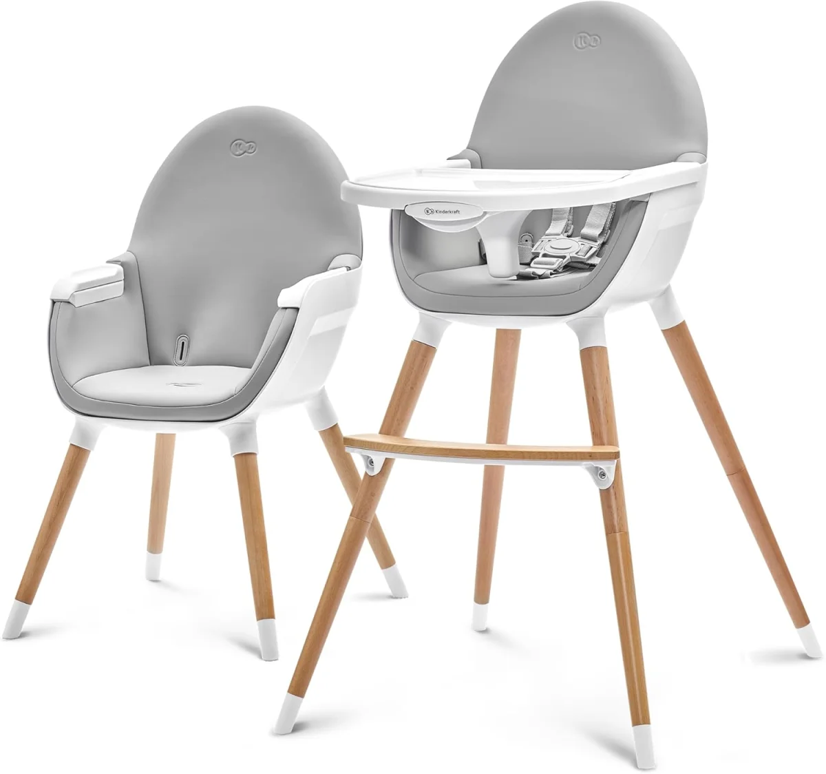 Chaise haute bébé 2 en 1 Kinderkraft FINI : un choix Montessori solide et pratique - Vins Rouges Harmonieux pour Chaque Occasion Monsieur Bébé - Chaise haute bébé pliable réglable hauteur dossier tablette