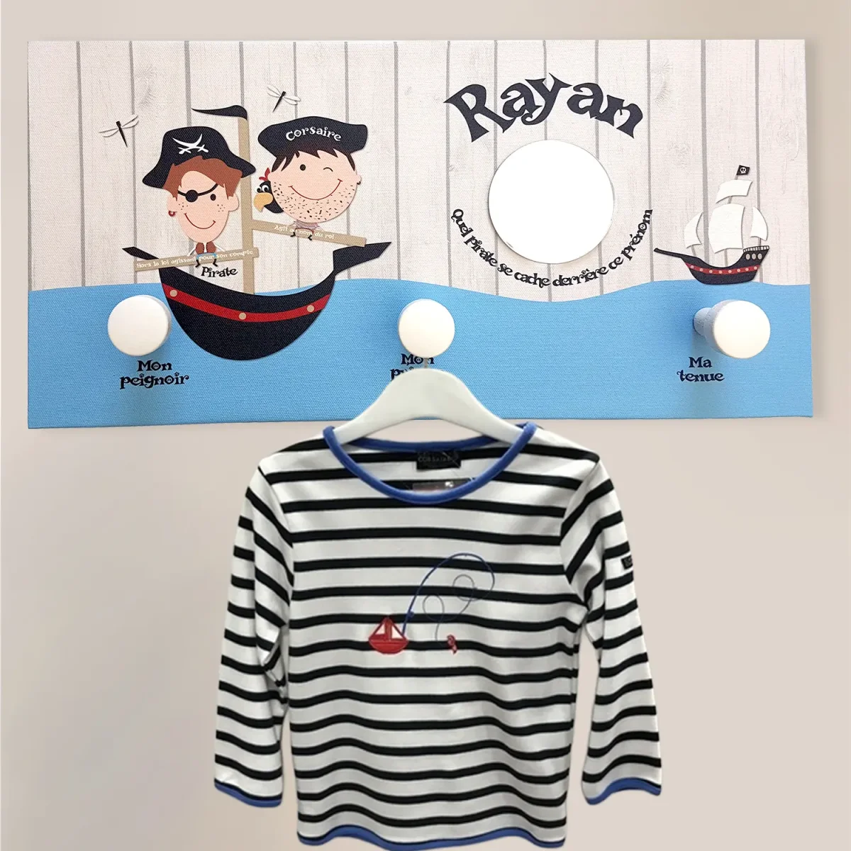 Portemanteau 3 patères pirates - Boutique Bébé en Ligne : Soins, Jouets et Articles Maison - {'count': 1, 'name': 'Amazon.fr'}