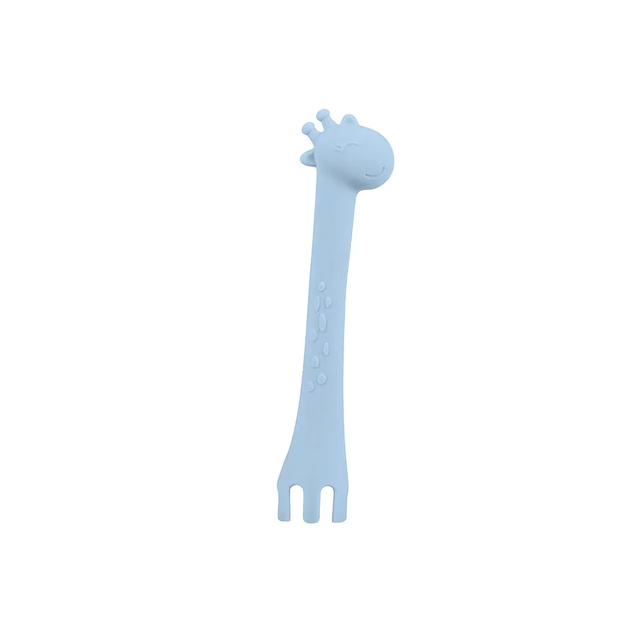 Kikkaboo Cuillère en silicone Girafe Bleu Assiette - Édition Limitée – L’Art de la Table Française en Promotion !