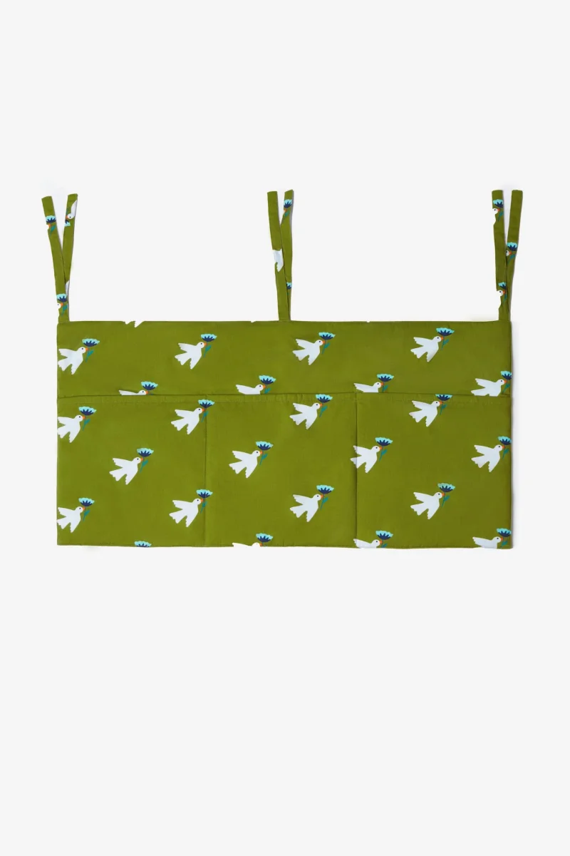 ORGANISATEUR DE LIT - COTON IMPRIMÉ OISEAUX - Boutique Maman & Bébé multicolore – Produits Essentiels au Quotidien