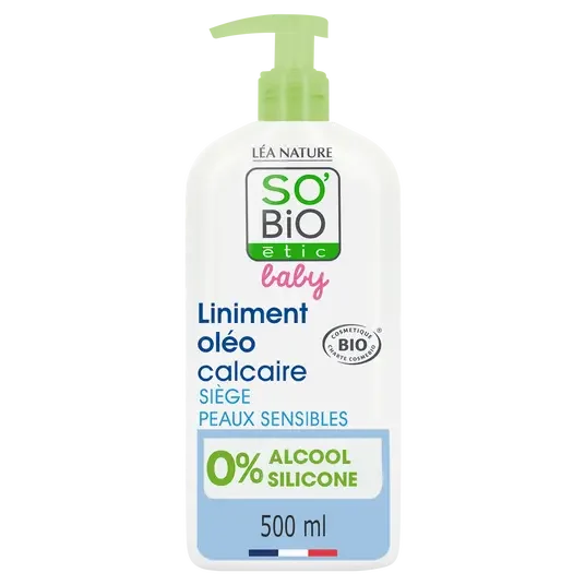 SOBIO Liniment oléo calcaire Bio Baby 500 ml - E-shop mondial So' – Produits durables, modernes et accessibles partout
