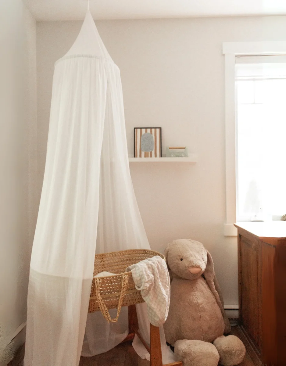 Ciel de lit en Créez voile - Blanc - Veille sur toi - Boutique Maman & Bébé – Produits Essentiels au Quotidien